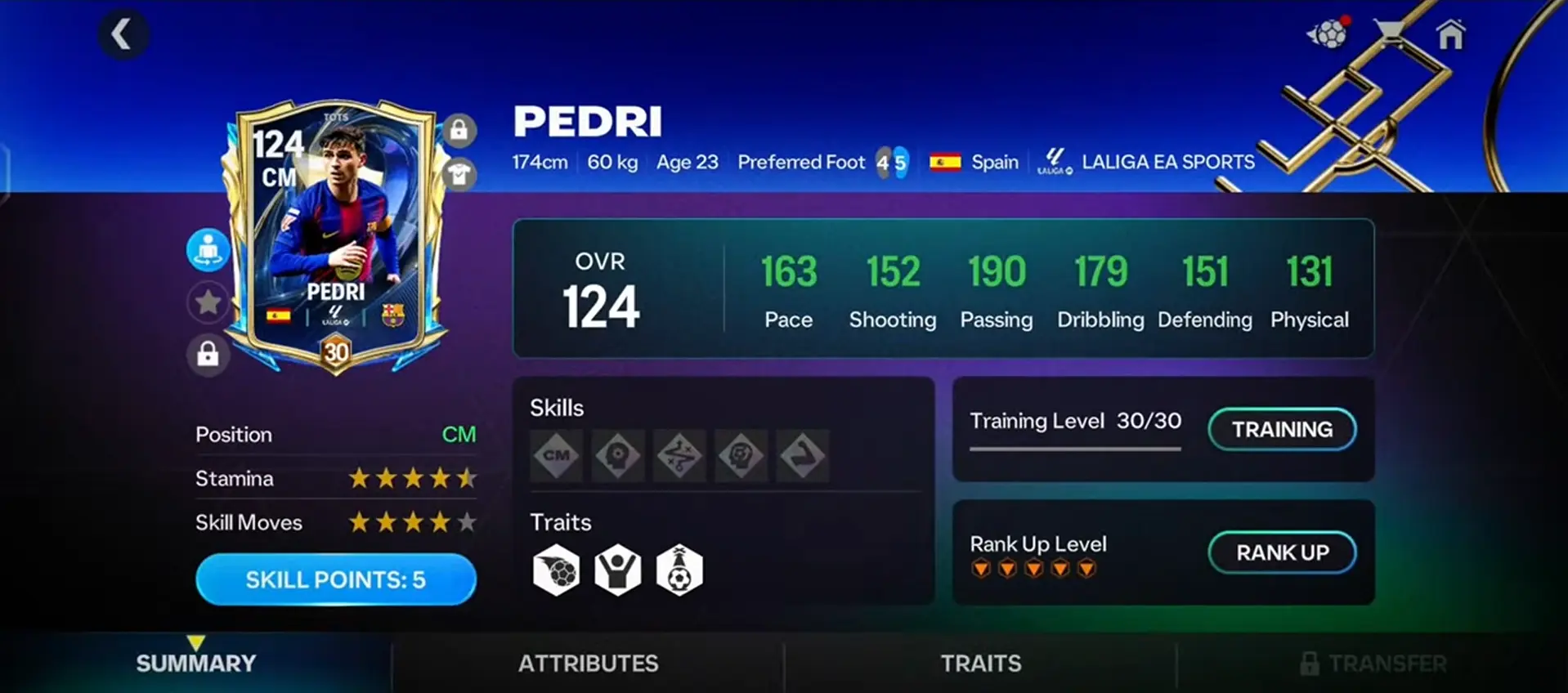 Pedri TOTS FC Mobile Review (124 OVR) – Best Creative CM in FC Mobile TOTS26?