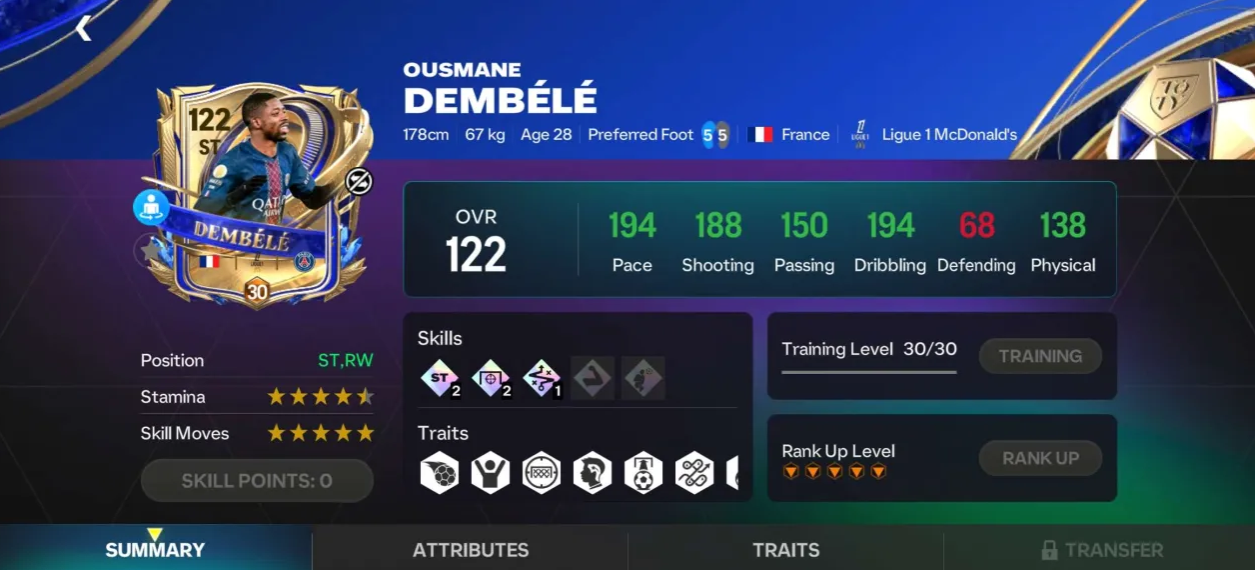 Dembele (117) -UTOTY- REVIEW